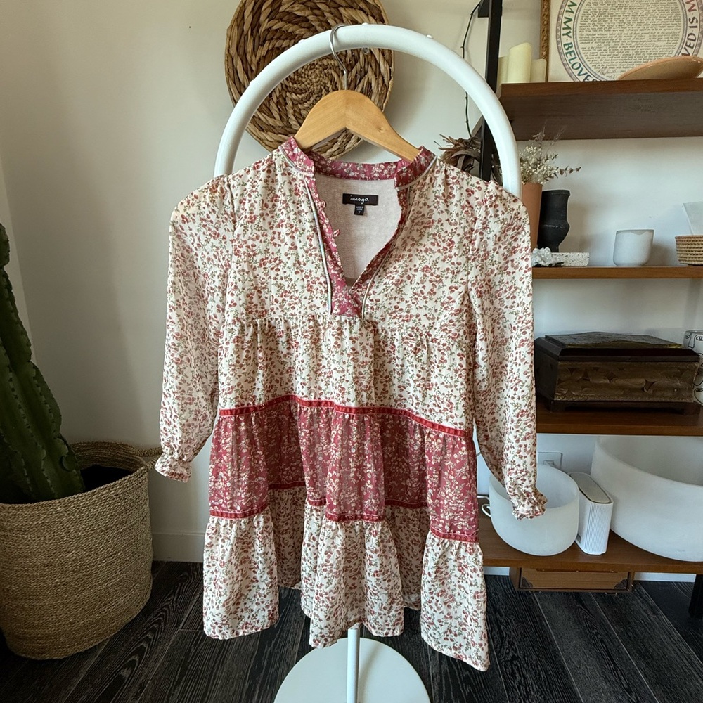 Floral Rose Pink Women's Top - Imoga